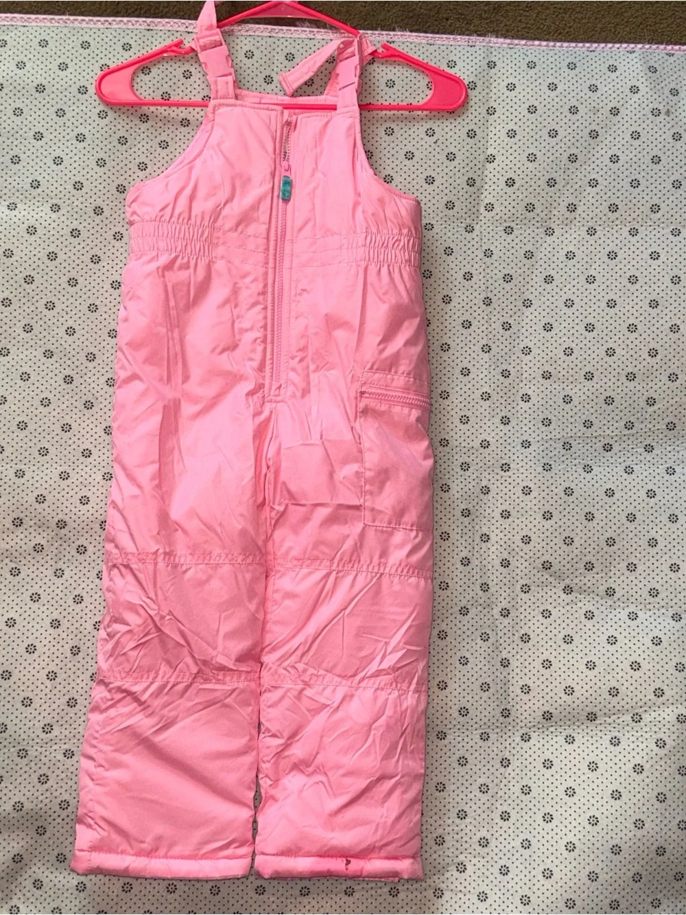 Carter’s Girls Bunny Puffer Jacket Snow Bib Ski Suit Set Size 5/6